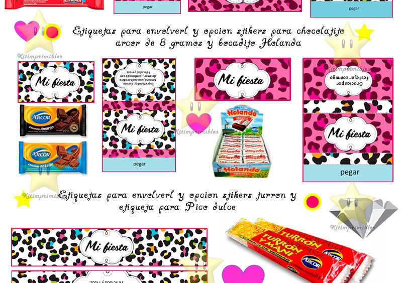 Kit Imprimible Candy Bar Golosinas Personalizadas Diamante kit imprimibles